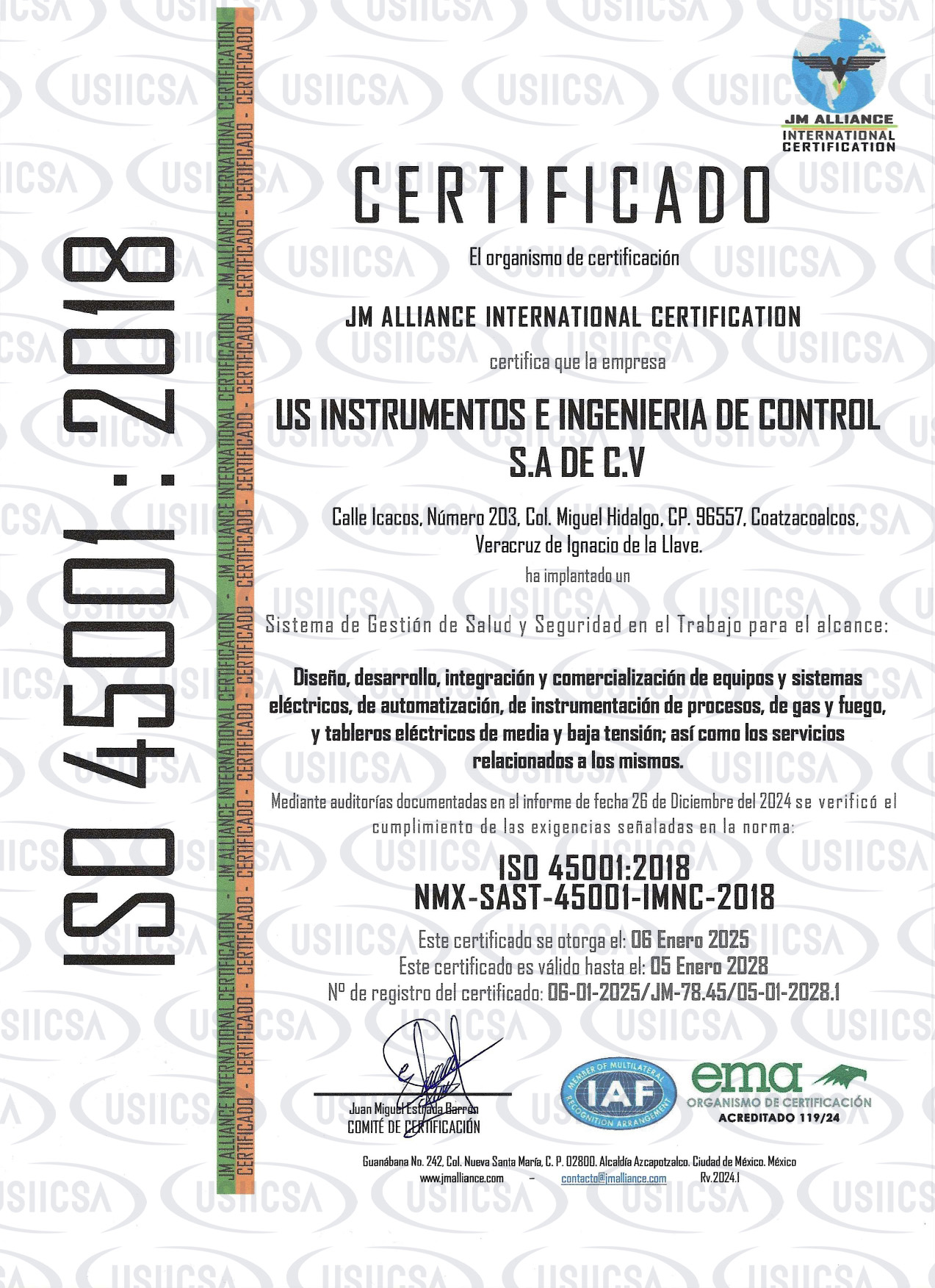 ISO 45001:2018 – Seguridad y Salud en el Trabajo